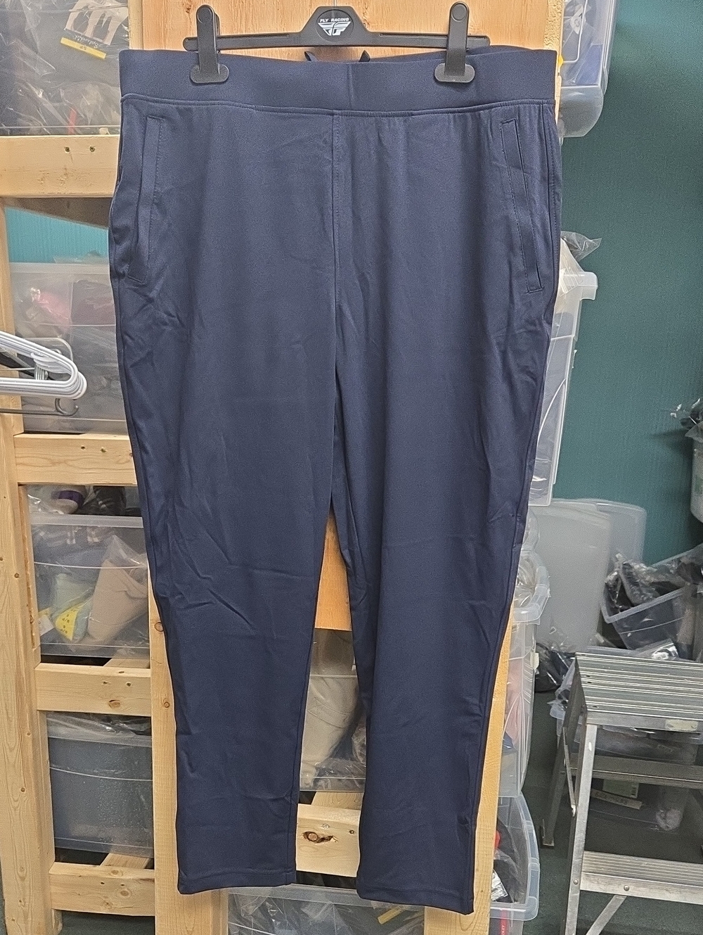 Reflex Size XXL Navy High Rise Ankle Performance Knit Pant